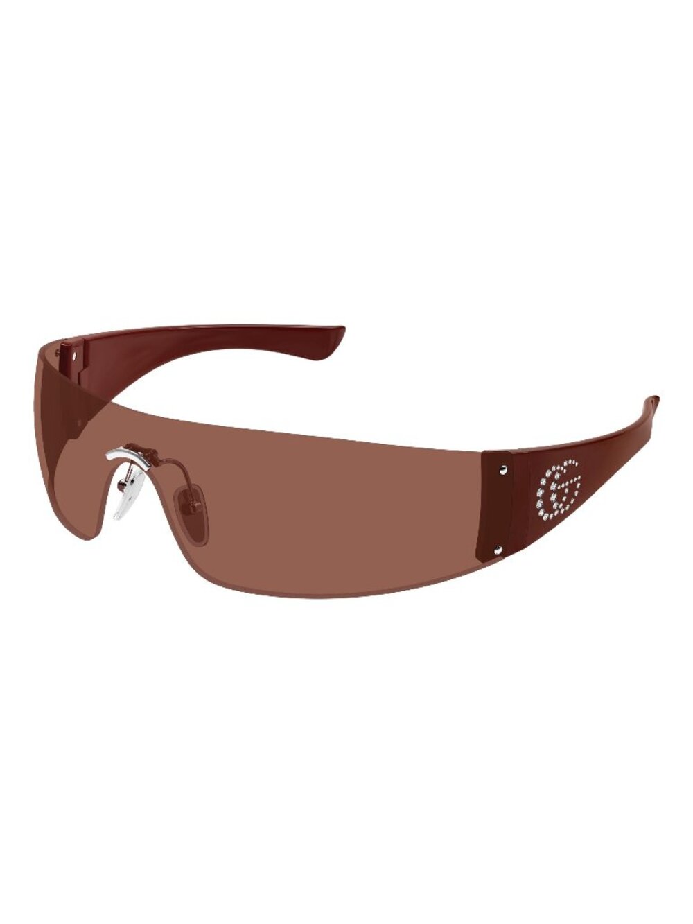 New Gucci Unisex Sunglasses Silver Brown Lens Metal Frame GG1958S 004 99